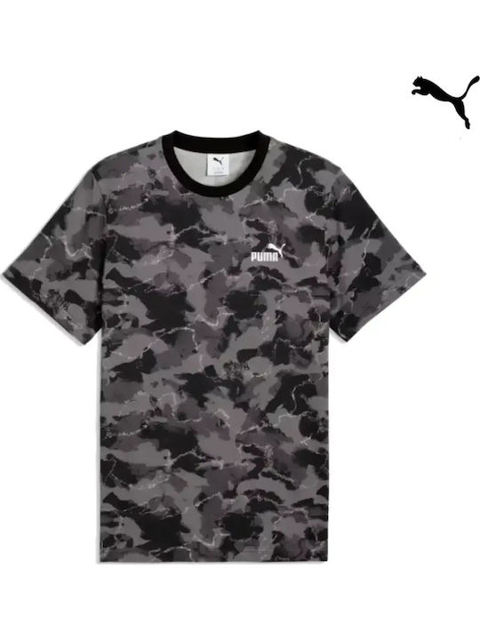 AOP Polo Herrenbluse Kurzarm Graue