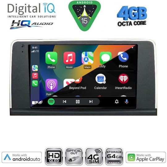 Digital IQ Car Audio System for BMW X5 (E70) / X6 (E71) 2006-2009 (Bluetooth/USB/WiFi/GPS/Apple CarPlay/Android Auto) with 9" Touch Screen