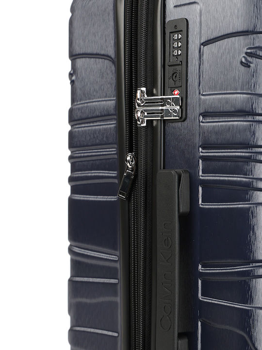 Calvin Klein State Of Flow Large Hard Blue Suitcase