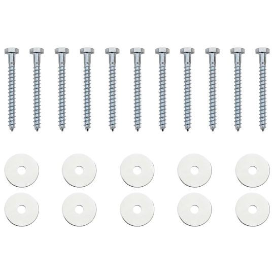 vidaXL Post Support for Garden Fence Made of Metal 10x10x40cm 10 Pieces Silver