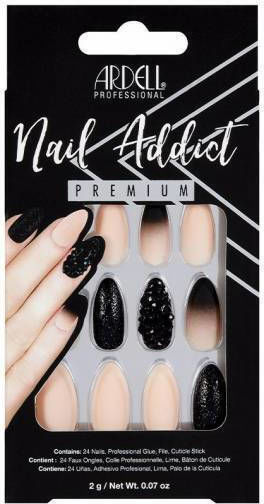 Ardell Addict Black Stud Tips Nägel in Schwarz Farbe