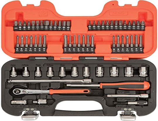 Bahco Key Set Slim 65pcs 1/4"