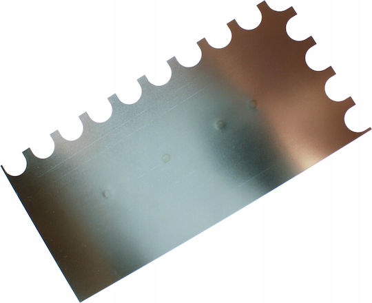 Ανοξειδωτη Σπατουλα 130 X 270mm Στρογγυλα Δοντια 0267 Kubala