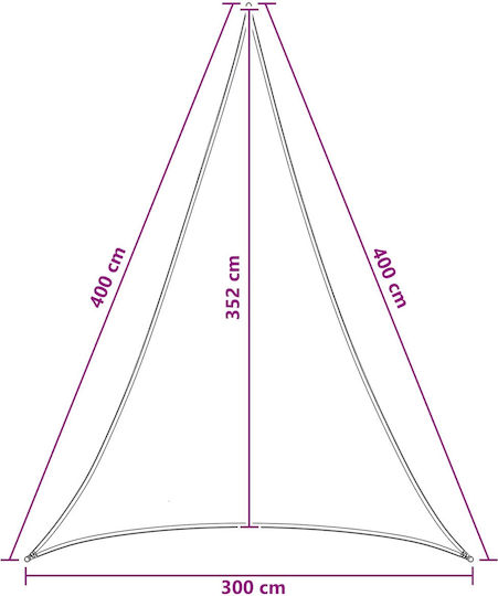 vidaXL Триъгълно Синьо Shade Sail 4м
