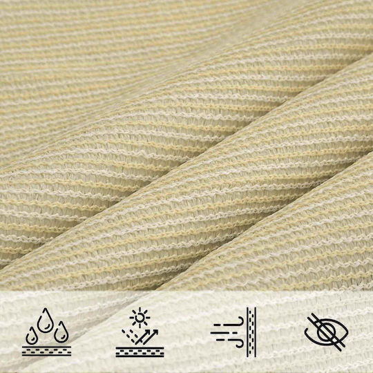 vidaXL Rectangular Beige Shade Sail 2x6x6m