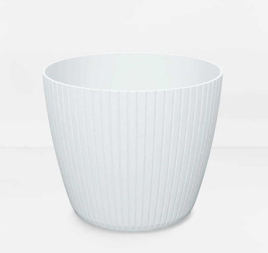 Prosperplast Flower Übertopf Kunststoff Weiß 13.8x11.5εκ.