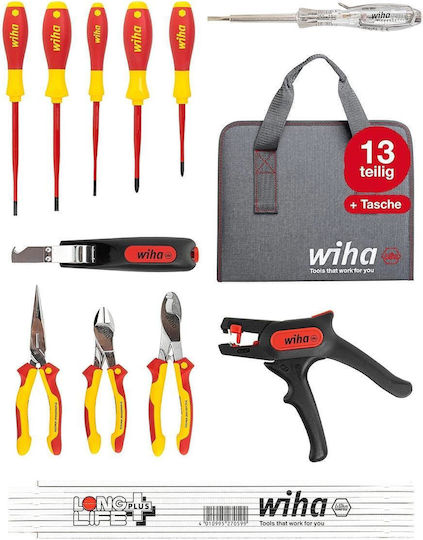 Wiha Tool Casket with 13 Electrician's Tool Set