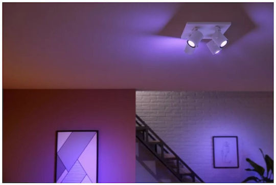 Philips Argenta Σποτ με 4 Φώτα σε Λευκό Χρώμα