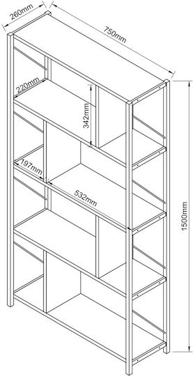 Bücherregal Weiß 143x26x78cm Bücherregal Weiß 143x26x78cm