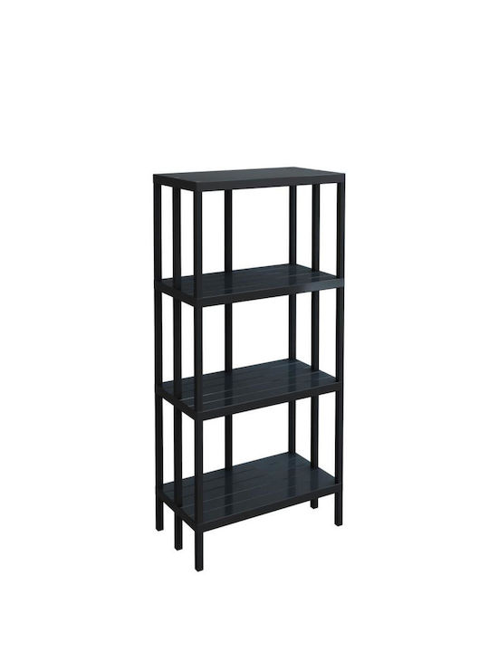 Βιβλιοθήκη Μαύρο 125x30x55εκ.