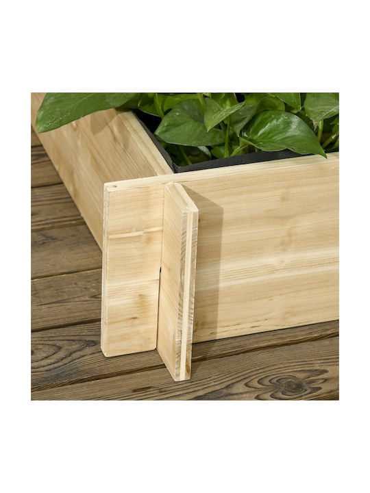 Outsunny Wooden Planter Box with Lattice Elm 95x95x110cm