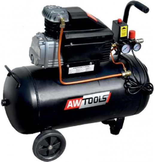AWTools Еднофазен Въздушен компресор 94дБ с Резервоар 24лт AW10000
