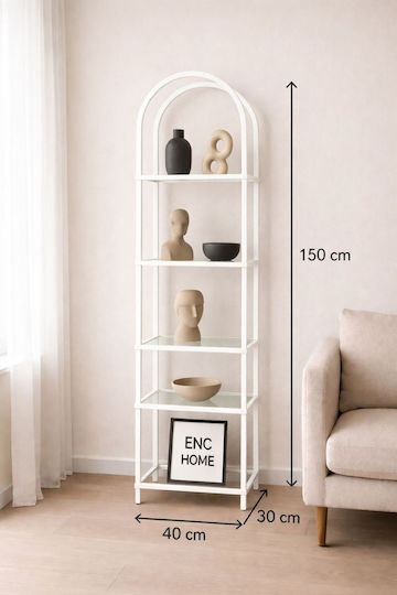 Βιβλιοθήκη Λευκό 150x40x30εκ. Βιβλιοθήκη Λευκό 150x40x30εκ.