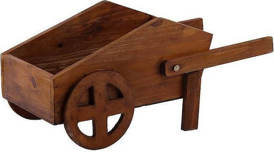 Espiel Decorative Cart Garden Wooden Dark Brown 30x14x14cm 30cmx14cmx14cm HOM2342