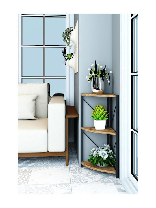 Corner Brown Bookcase 46x30x75cm