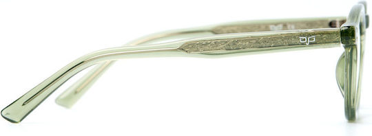 Round Photochromic Clear Green To Brown Frame Clear To Grey Lenses
