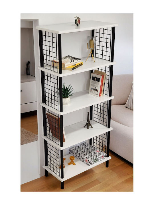 Βιβλιοθήκη Μπεζ 60x30x136εκ.