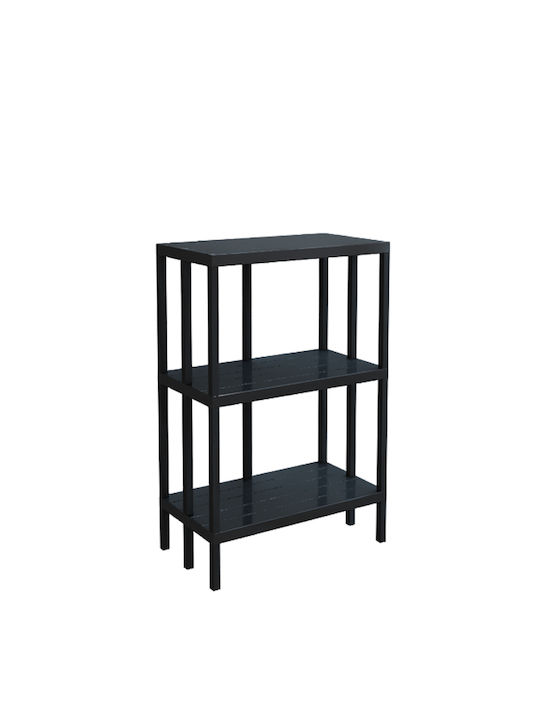 Βιβλιοθήκη Μαύρο 55x30x88.5εκ.