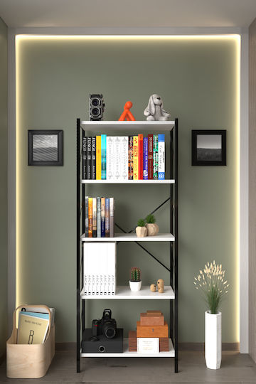 Bücherregal Weiß 150x60x30cm