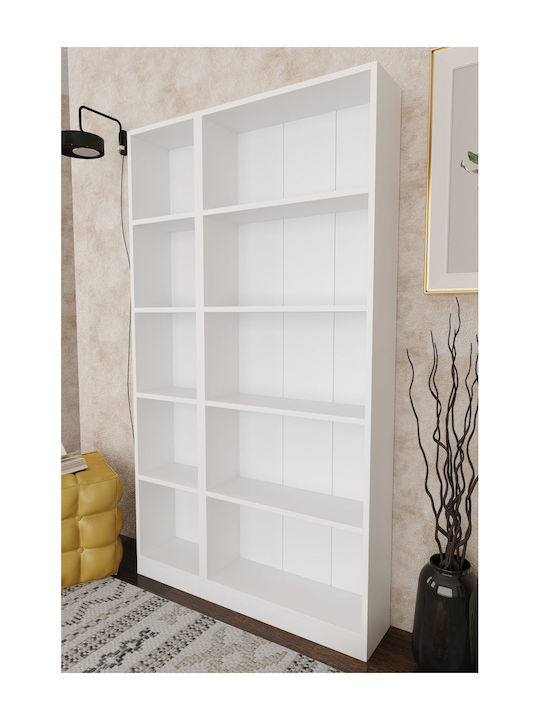 Βιβλιοθήκη Λευκό 93.5x20x169εκ.