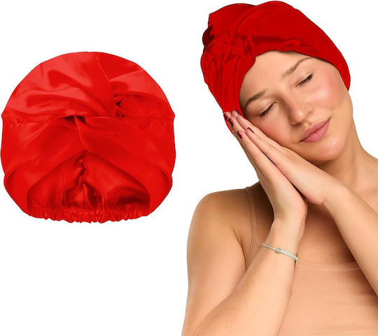 Glov Doppellagiger Satin-Schlafkappe Rot