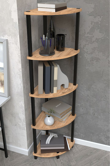 Γωνιακή Βιβλιοθήκη Λευκό 35x35x145εκ.