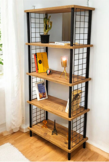 Beige Bookcase 60x30x136cm