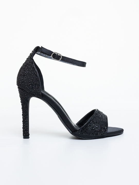 Yfasmátina Damen Sandalen Schwarz