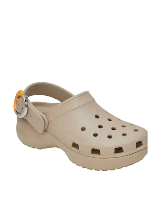 Crocs Classic Platform Women’s Clogs Beige