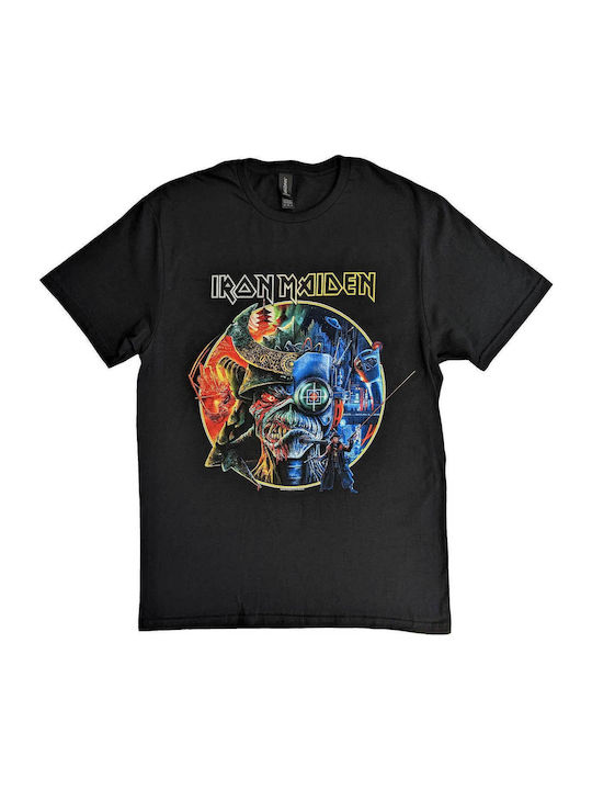 Rock Off Iron Maiden Future Past Tour 23 Circle Art T-shirt Γκρι Βαμβακερό