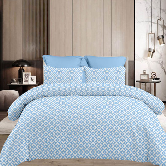 Astron Italy Chiara Σετ Μονό 3τμχ 100x200+30εκ. με Λάστιχο Chiara Blue