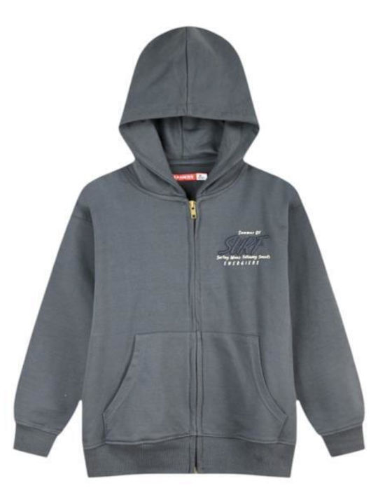 Kinder-Strickjacke mit Kapuzen Grau Summer Of Surf