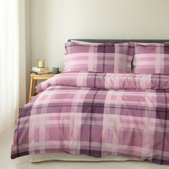 Majoli Bahar Set Huse Pentru Pilote Dublu 200x220cm Roz