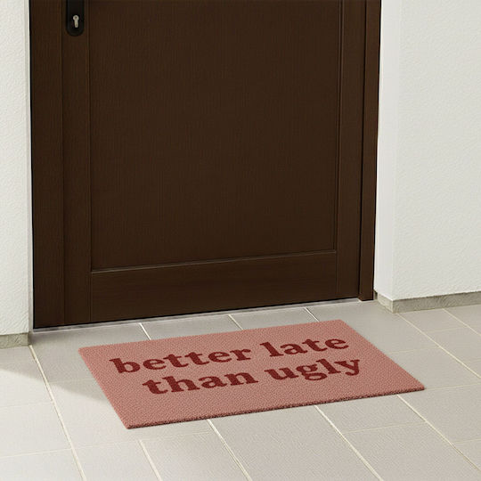 Relaxdays Doormat Made of Coconut Tree Pink 40x60cm