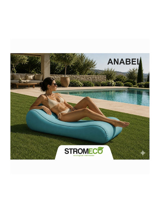 Пуф Шезлонг Водоустойчива Luxury Anabel Тюркоазен 190x70x60см