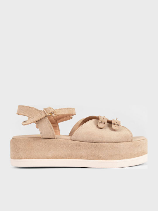 Women's Beige Summer Platforms