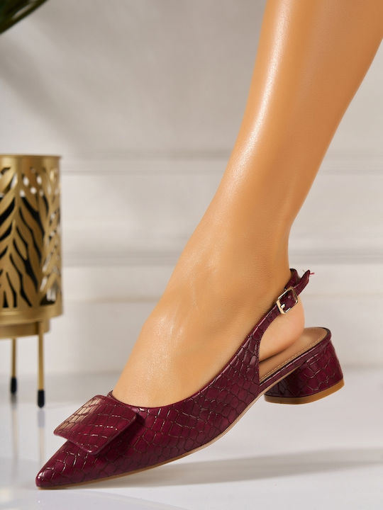 Heels with High Heel Burgundy