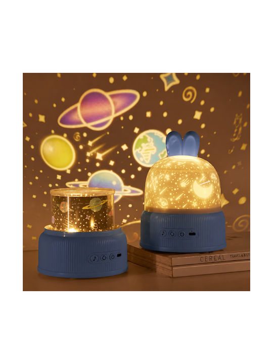 Aster Star Παιδικό Φωτιστικό Projector με Προβολή Αστεριών Μπλε