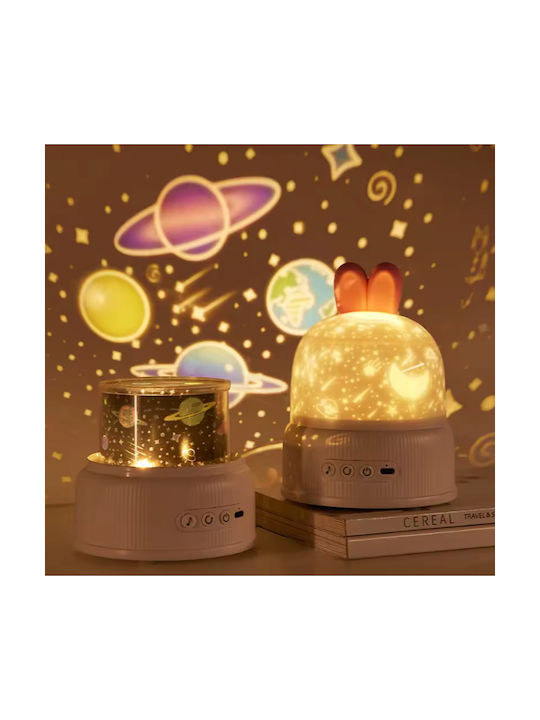 Aster Star Kids Table Lamp Projector with Stars Projection Pink