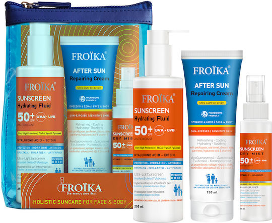 Froika Holistic Suncare Set with Face Sunscreen Body Sunscreen & After Sun SPF50 3 Pieces