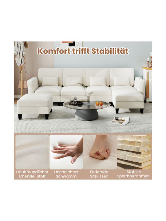 Ecksofa Beige 280x144x84cm