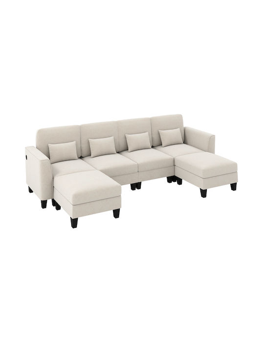 Ecksofa Beige 280x144x84cm