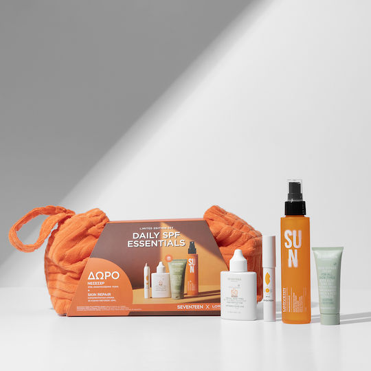 Seventeen Daily SPF Essentials Limited Edition Слънцезащитен Комплект с Несесер Оцветен 5 Броя