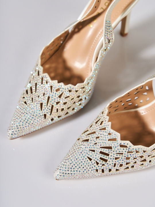Wildleder Pumps mit Hohem Absatz Weiße