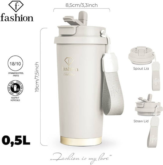 Berlinger Haus Glass Thermos Stainless Steel / Plastic 500ml Ftv0131
