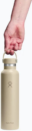Hydro Flask Standard Flex Cap Μπουκάλι Θερμός Ανοξείδωτο BPA Free 710ml Oat