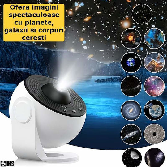 Rotating Kids Lamp Projector White 11.2x3x10.8cm