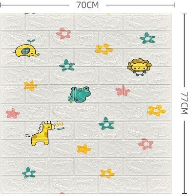 Alista Home Autocolant Decorativ 3D Pentru Perete Copii Spumă 1x77cm 10 Bucăți