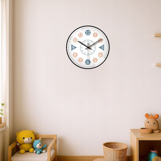 Kinder Wanduhren Kunststoff 25cm