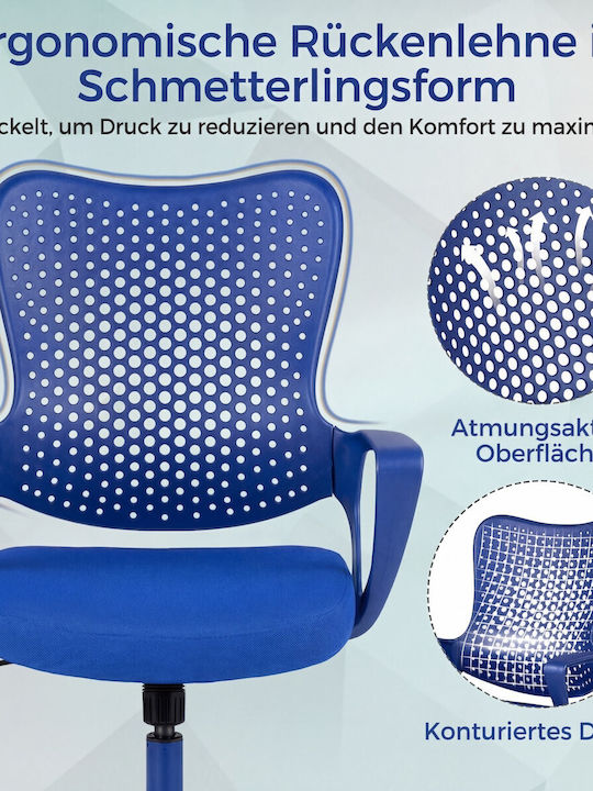 Costway Costway Bürostuhl mit Einstellbaren Arme Blau